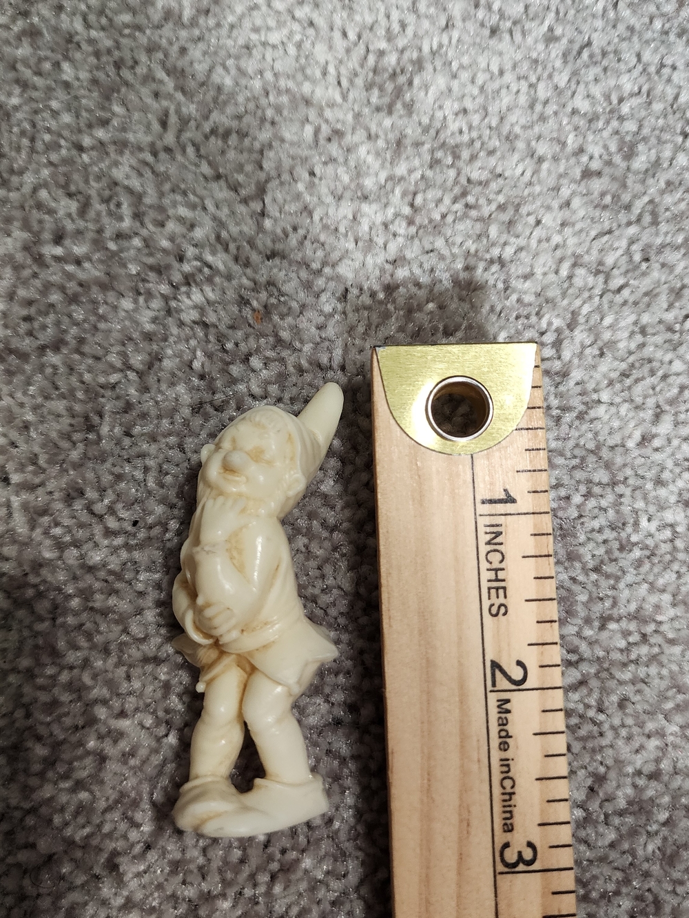 Vintage Depose Plastic Gnome Elf Figurine Fontanini Italy Spider Mark